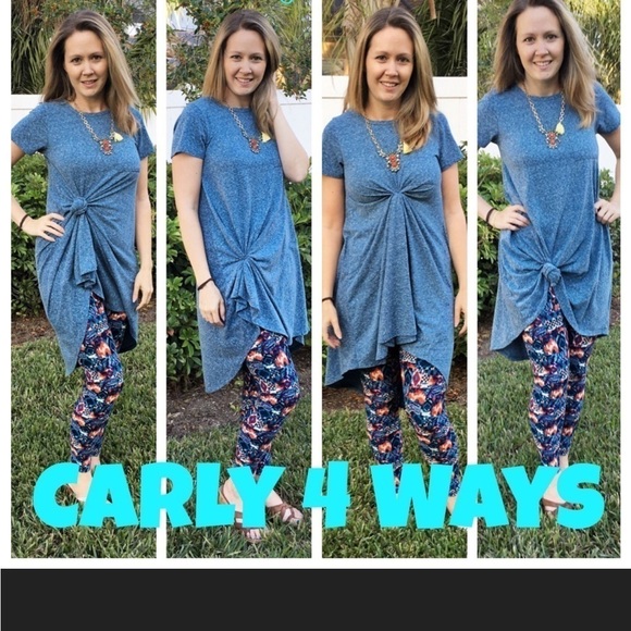 NWT LulaRoe Swing Dress Carly Patch Pocket High Low Hemline Cool Open Sleeve - Picture 10 of 11